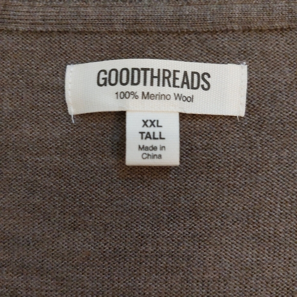 Goodthreads 100% merino wool men's sweater size XXL tall - Picture 3 of 4